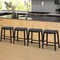 26 Inch Counter Height Bar Stool Set Of 2 With Upholstered Seat